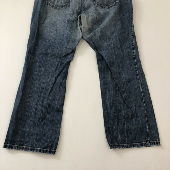 Old Navy Women's Blue Just Below Waist Boot Cut Jeans Dark Wash Reg Fit Size 18R - Picture 9 of 12